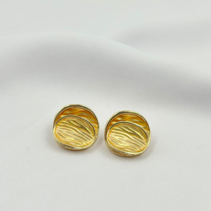 Brinco Pétalas Abertas Fosco Texturizado