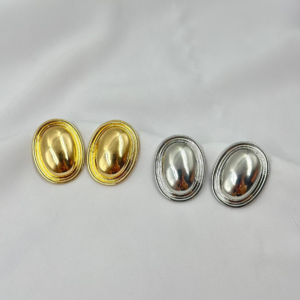 Brinco Orgânico Oval Liso