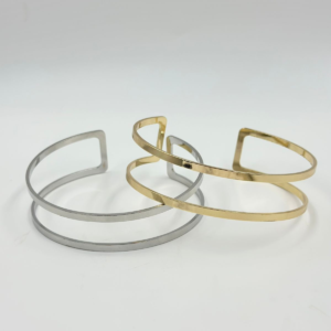 Bracelete De Braço Dois Fios Lisos Regulável