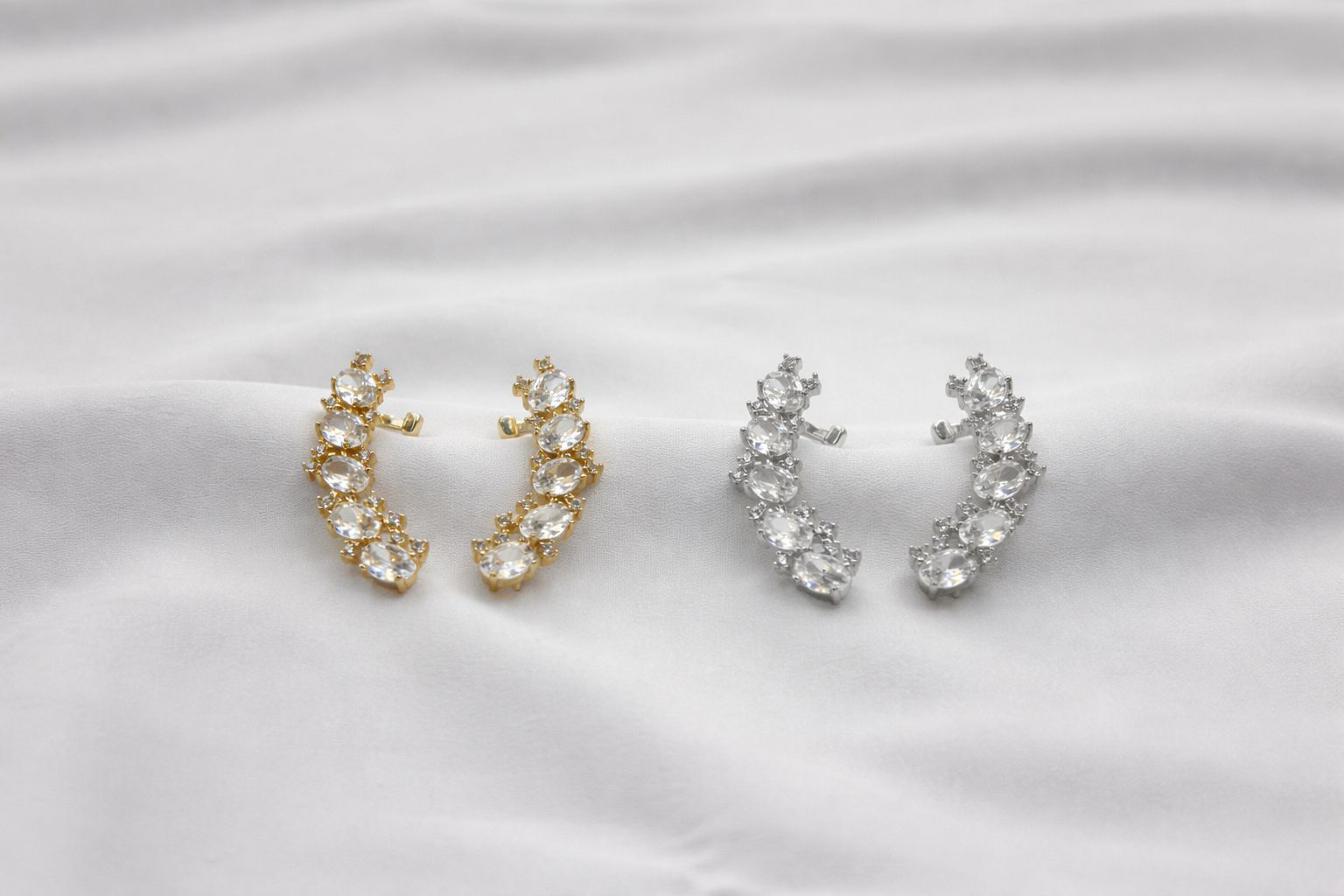 Brinco Ear Cuff 05 Cristais Cravejado