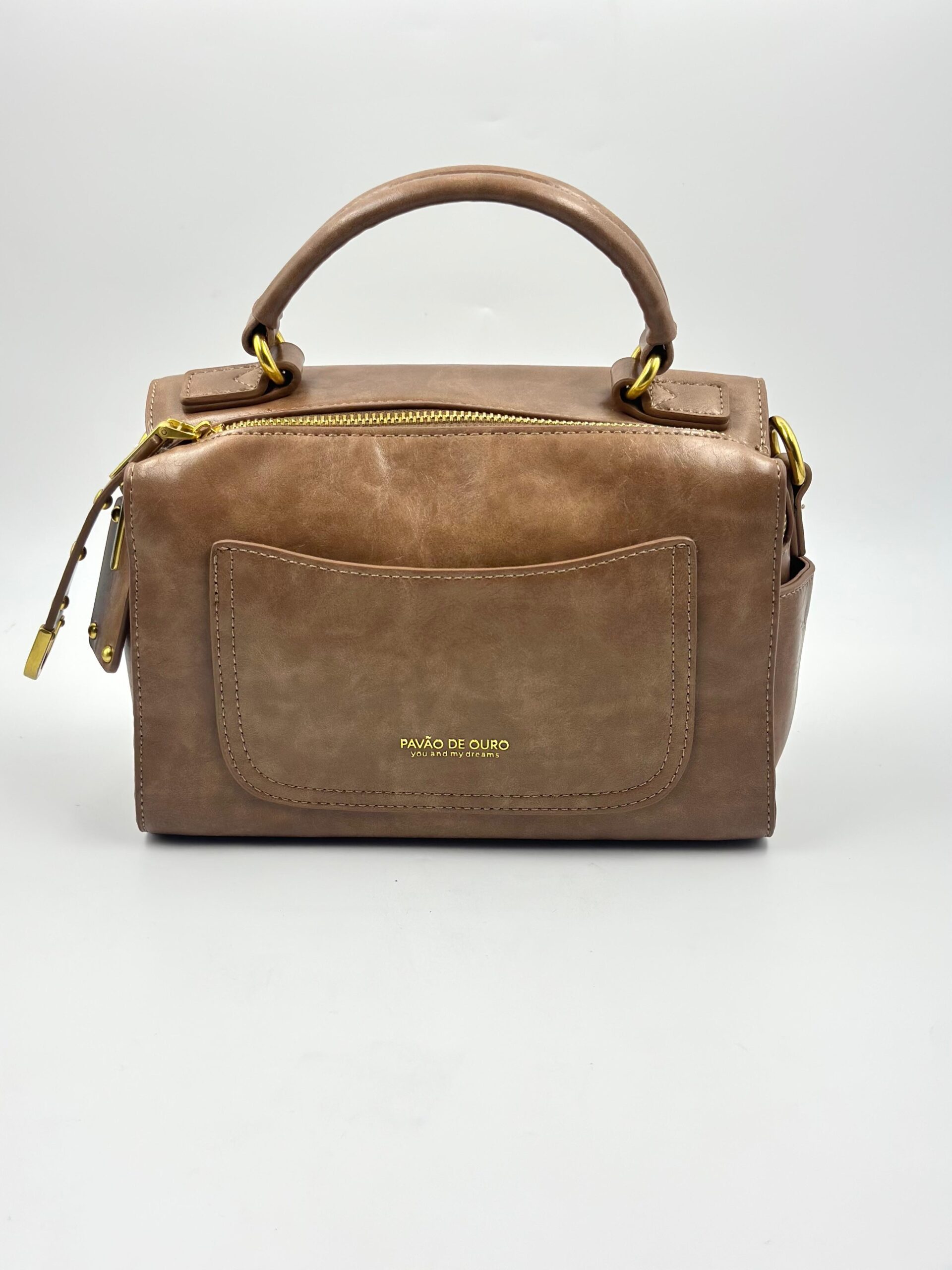 Bolsa Pavão De Ouro Modelo Baú