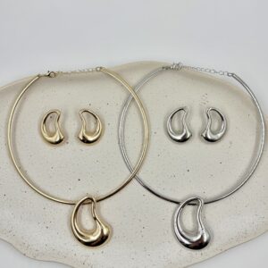 Conjunto Aro Gota Vazado