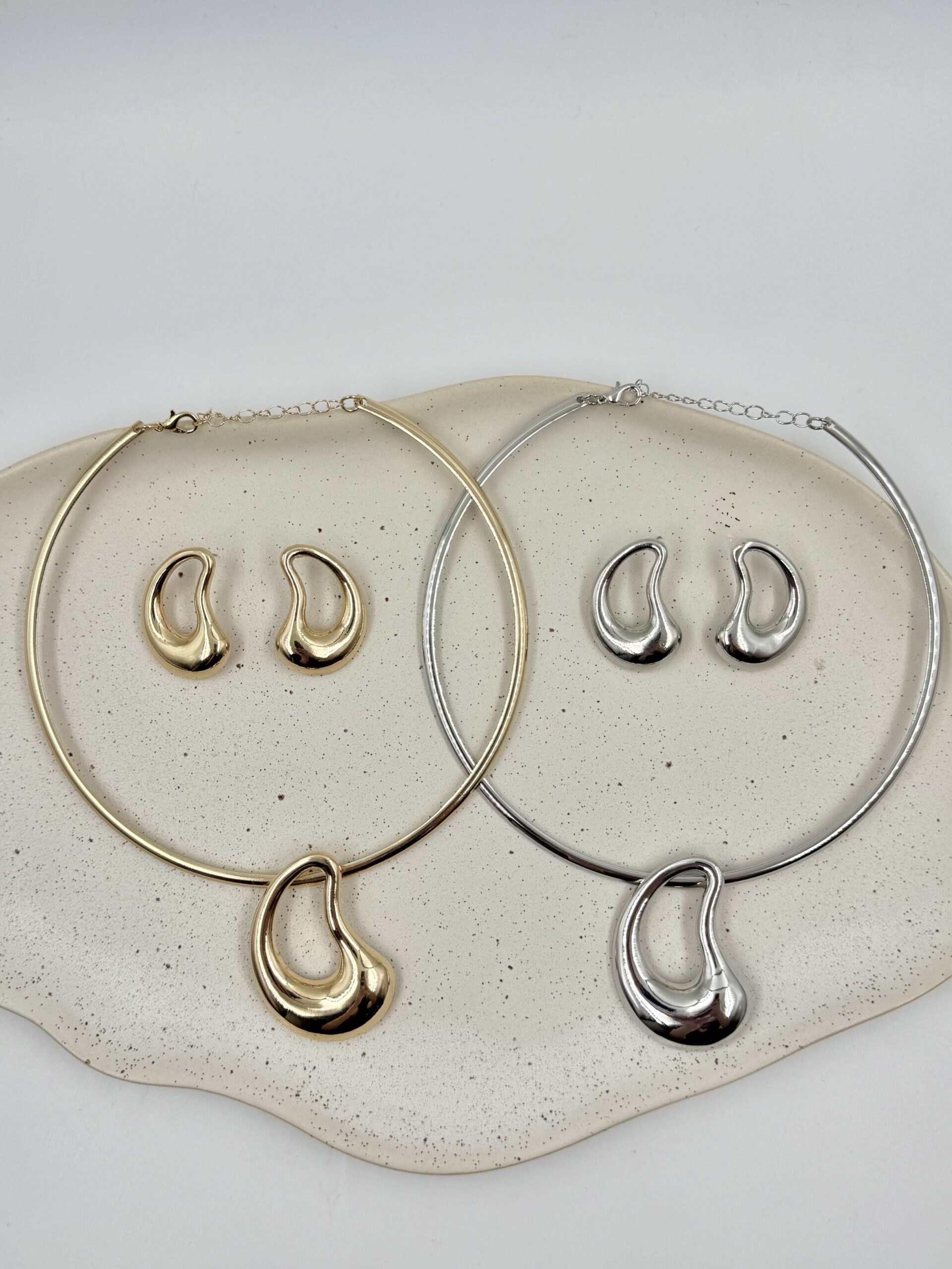Conjunto Aro Gota Vazado