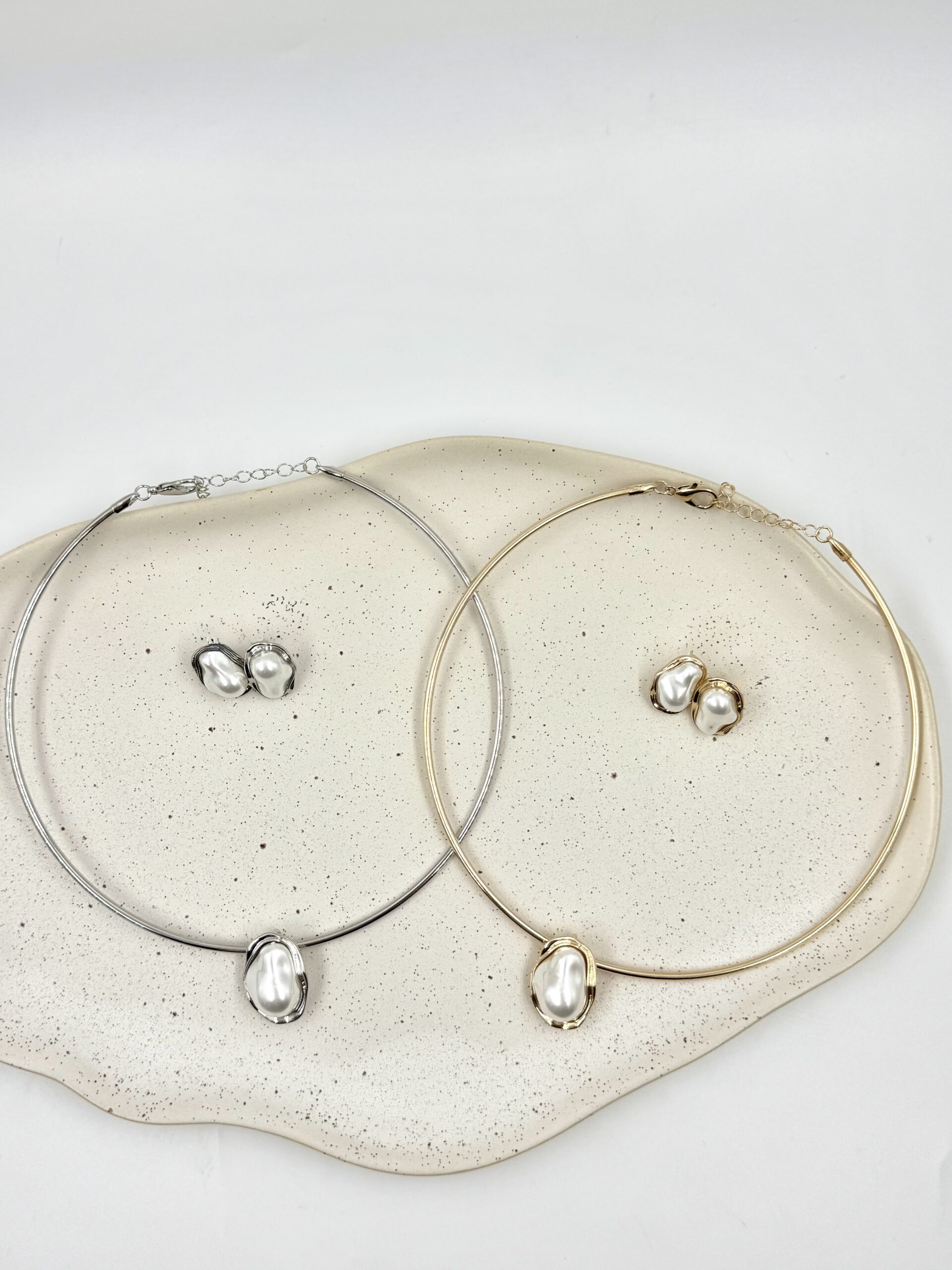 Conjunto Aro Liso Perolado