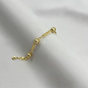 Pulseira Pérola Com Filigrana E Entremeios De Folhas