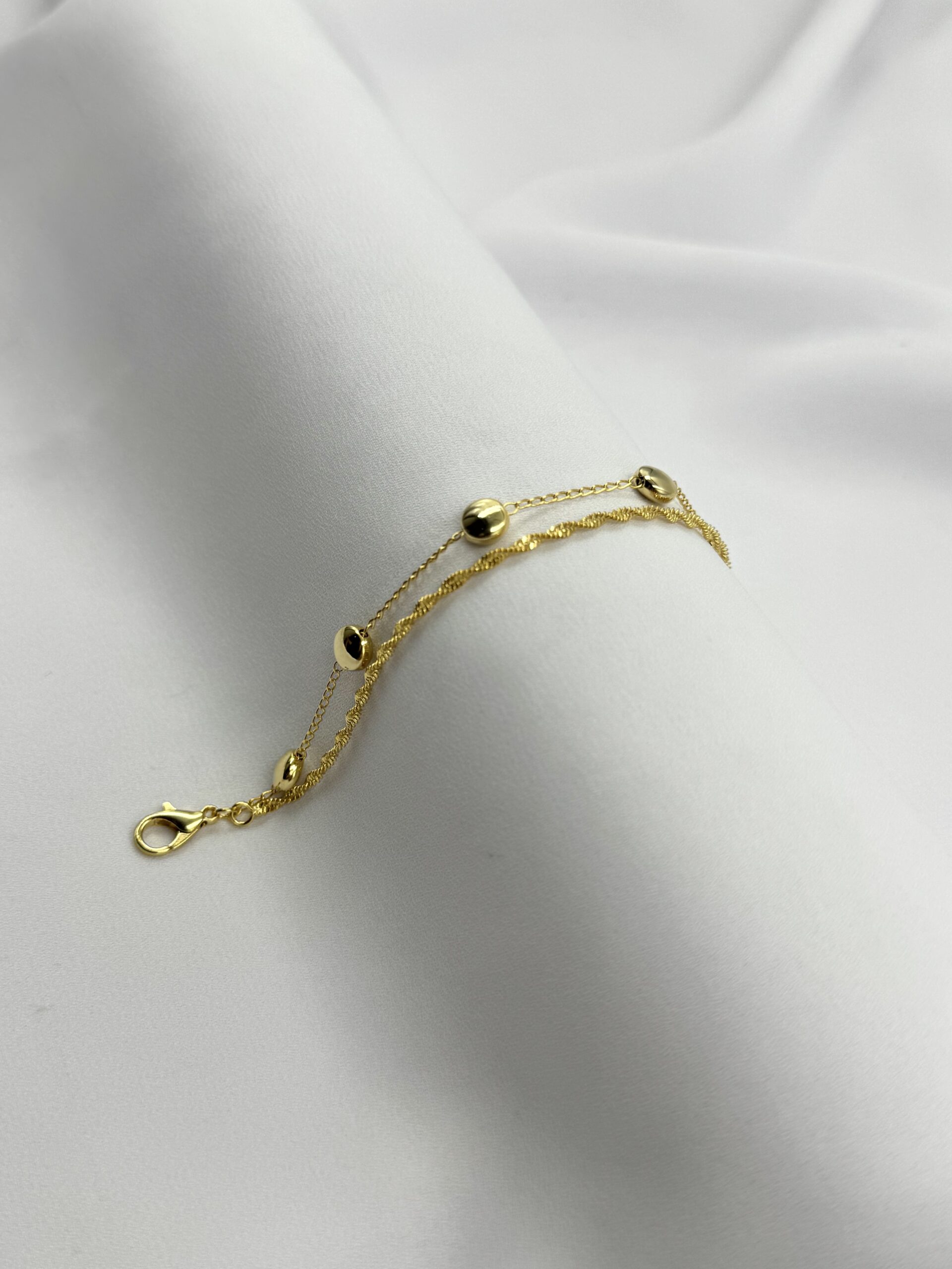 Pulseira Dupla Com Bolinhas