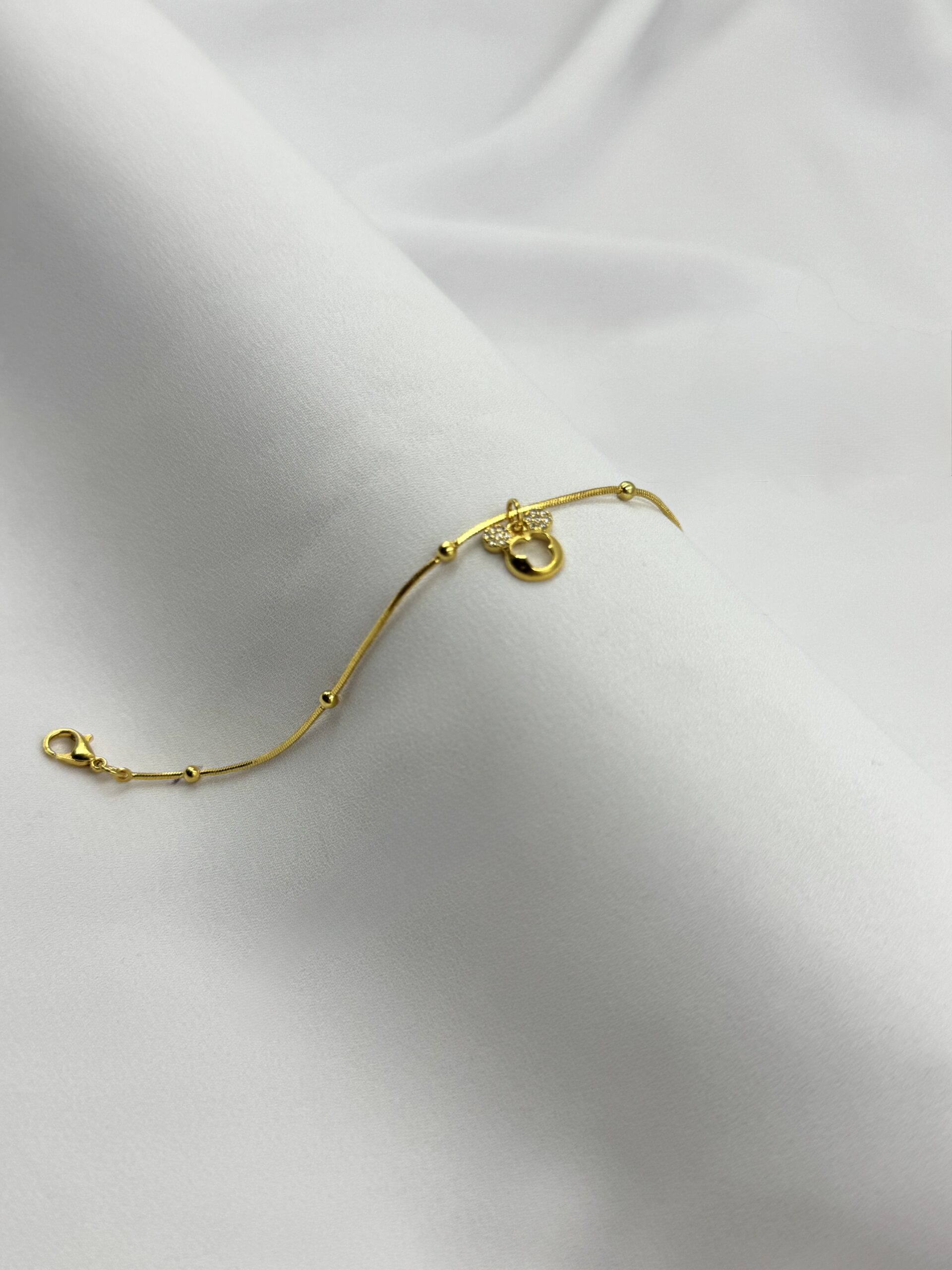 Pulseira Veneziana Com Pingente Do Mickey Mouse