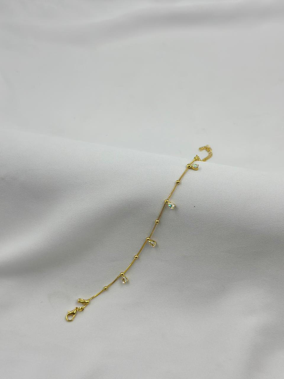 Pulseira Veneziana Com Ponto De Luz