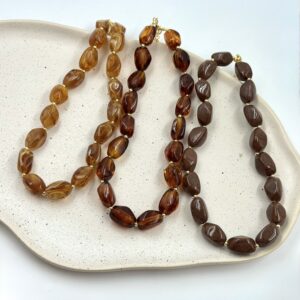 Colar Duplo Corrente Dourada E Pedras