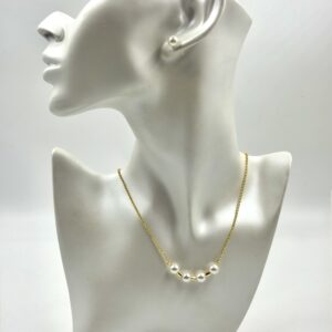 Conjunto Pérola Com Dourado