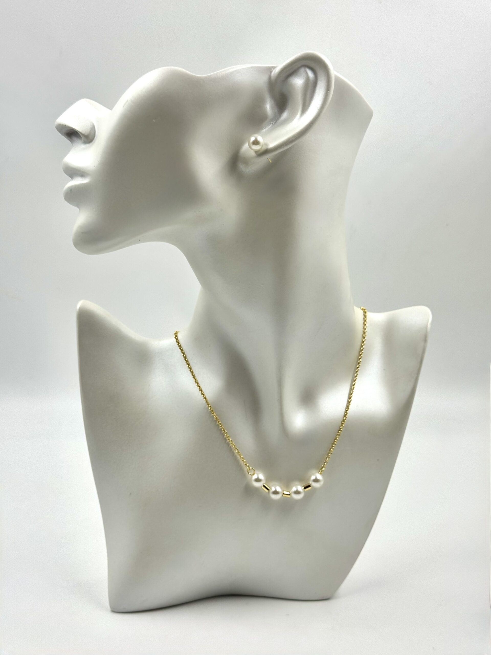 Conjunto Pérola Com Dourado