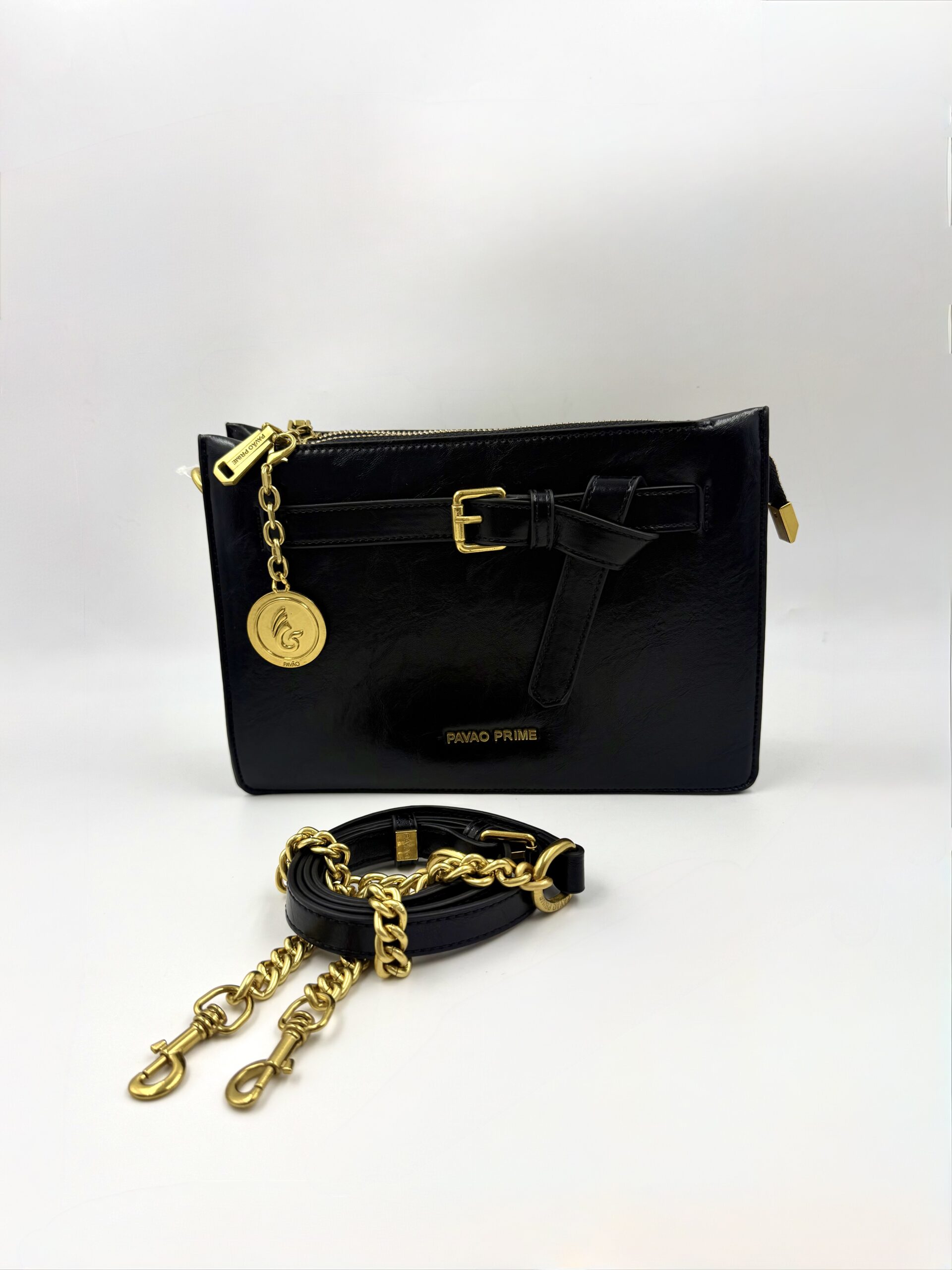 Bolsa Pavão de Ouro Modelo Quadrada