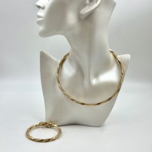 Conjunto Colar e Bracelete Malha Italiana