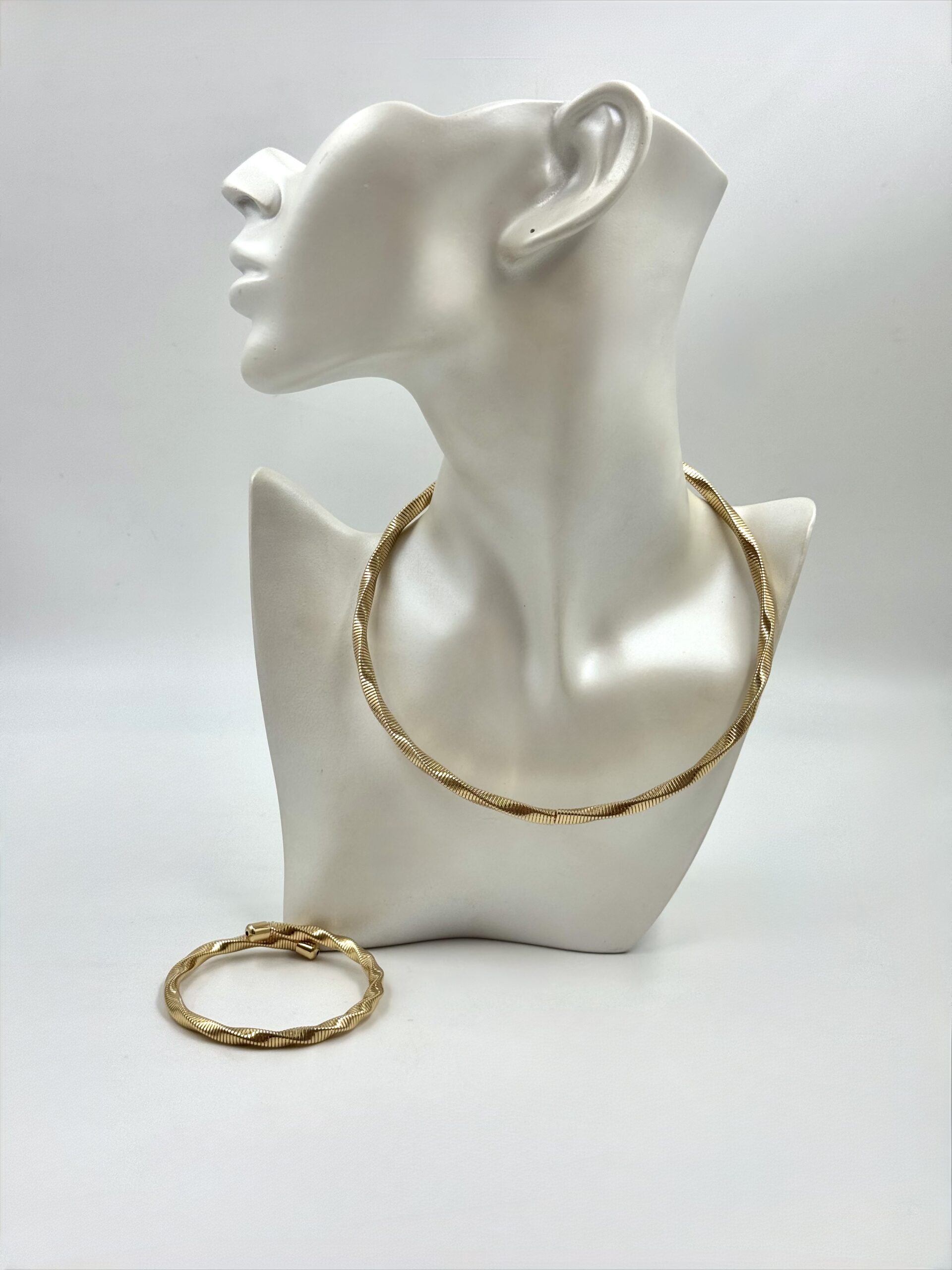 Conjunto Colar e Bracelete Malha Italiana