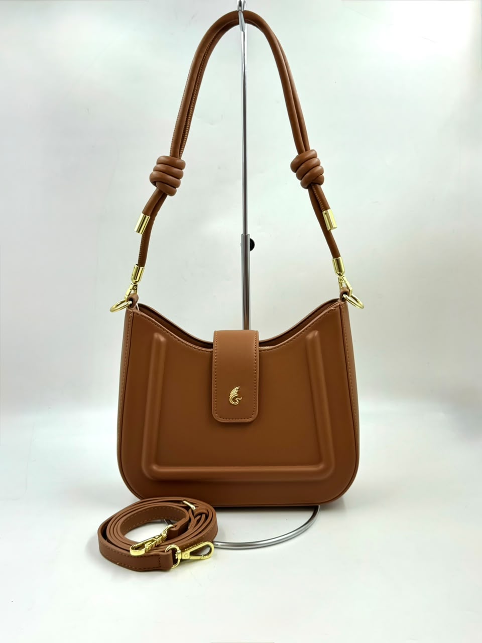 Bolsa Pavão De Ouro Modelo Hobo