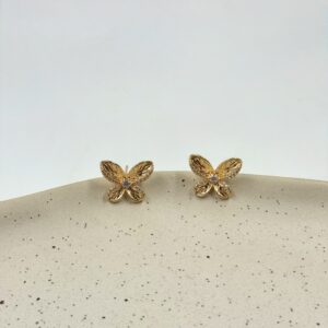 Brinco Borboleta Miolo Cristal
