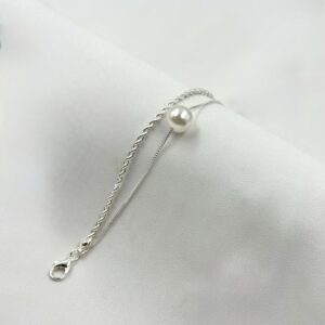 Pulseira Dupla Antialérgica Pérola