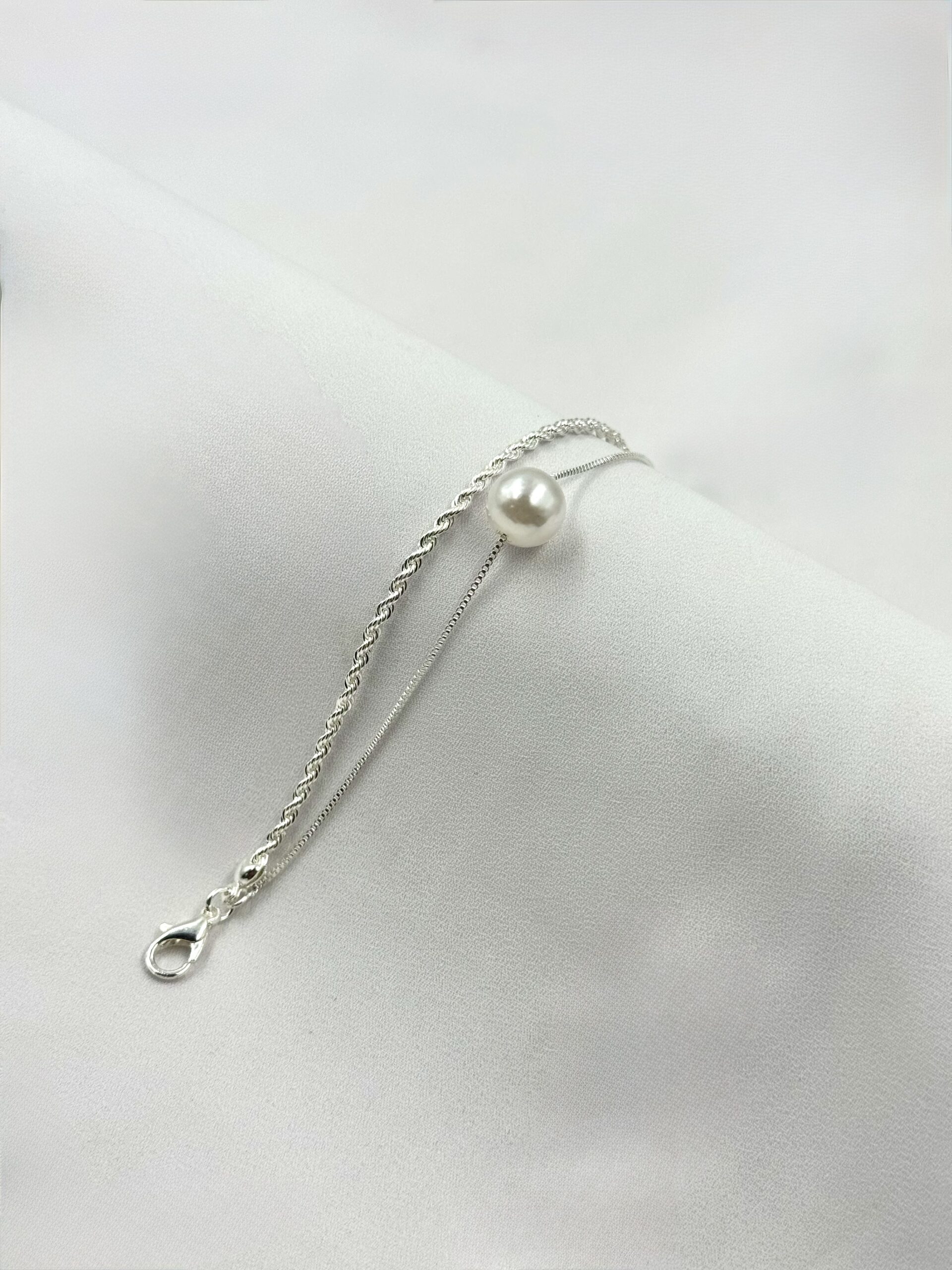 Pulseira Dupla Antialérgica Pérola