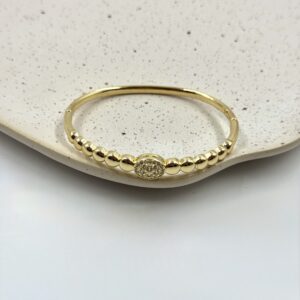 Bracelete Detalhe Oval Cravejado